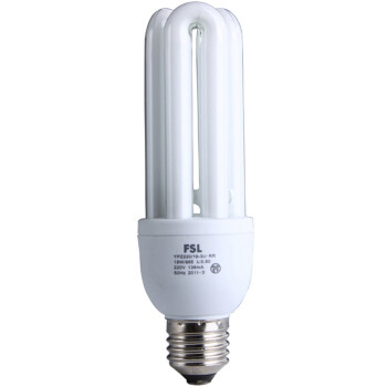 
                                                            佛山照明（FSL）节能灯泡灯管大螺口小灯泡日光灯T4-3U-18W-E27白光6500K  3只装                
