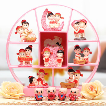 百易尚品树脂创意家居摆件结婚礼物婚庆礼品装饰品摆设 革命小兵+根雕