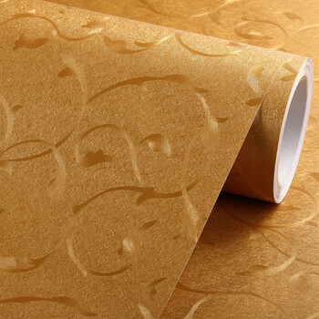 高档环保欧式客厅卧室背景PVC加厚自粘墙纸