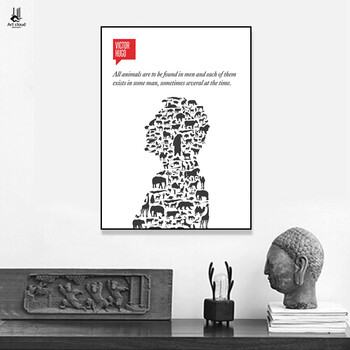 
                                        云图 创意励志 黑白装饰画现代简约酒吧咖啡厅办公室文化挂画墙画 一套ABC画面 40*60(黑色框)                