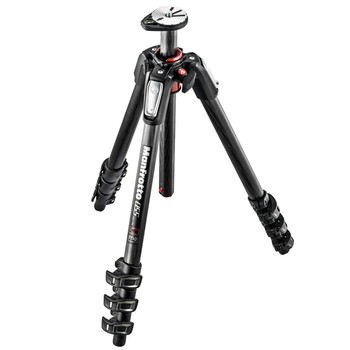 曼富图（Manfrotto）三脚架 MT055CXPRO4 新055系列 碳纤维四节三脚架中轴可横置稳定旅行微单单反 承重20kg