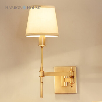Harbor House Keaton 铜制可调节壁灯 卧室灯 美式灯具 105424