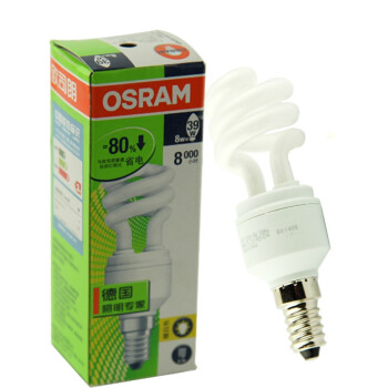 欧司朗（OSRAM）半螺旋型节能灯8W暖白色E14