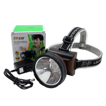 
                                        DP 久量 LED-7082 充电式大功率锂电池安全帽头灯/矿灯 6000毫安 5W                