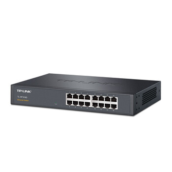 普联（TP-LINK） 16口百兆非网管交换机 监控网络网线分线器 企业级分流器 金属机身 TL-SF1016D