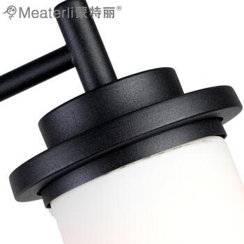 蒙特丽 客厅卧室书房玄关床头灯7110-B 美式田园复古壁灯(B) 2头(36*23cm)  配送led灯泡(E27黄光5W)