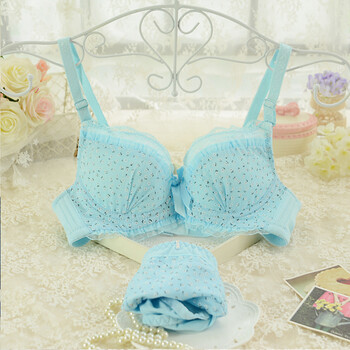 心仪树 夏季日系小碎花少女<em>胸罩</em>三排扣聚拢文