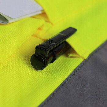 谋福CNMF8004系列反光马甲反光背心救援服荧光马甲作业警示服反光衣骑行环卫施工服可定制（口袋款 荧光黄）