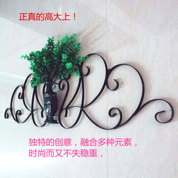 昶丰铁艺创意风格百搭墙面装饰壁挂品立体插花花瓶壁挂花架墙贴墙饰背景墙挂饰壁画壁饰花架花插 青铜色