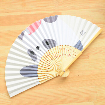可爱日式卡通迷你折扇折纸扇面男女式日用折叠小扇子