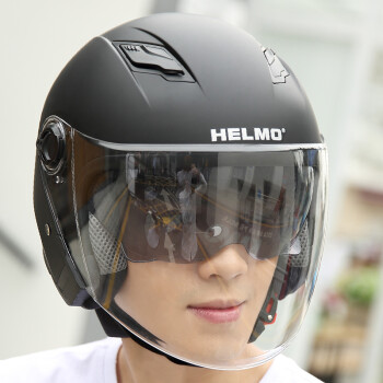 哈莫/helmo双镜片摩托车头盔女冬季女士四季电动车男半盔安全帽电瓶车