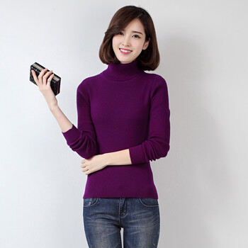 高领打底<em>毛衣女套头</em> 2014<em>秋冬</em>新款加厚线衫 韩