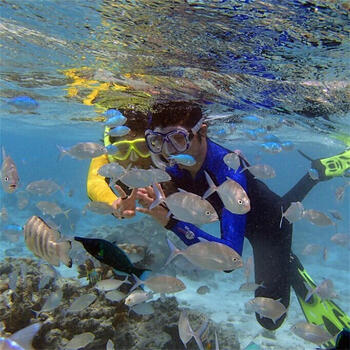 普吉岛皇帝岛一日游 悬崖餐厅 浮潜午餐 英文导