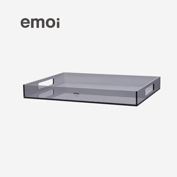 emoi 方型亚克力托盘 时尚茶具茶盘 简约居家 茶盘 日式良品简约基本生活无印北欧风格 绿色小号