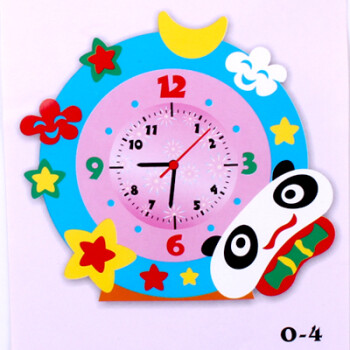 儿童手工diy玩具eva立体时钟钟表创意制作材料