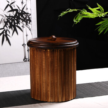 
                                                            梅兰竹菊【一桶天下】茶具配件茶水桶竹制品茶桶功夫茶具废水桶排水桶茶叶茶渣桶茶道配水桶 一桶天下竹木茶水桶                