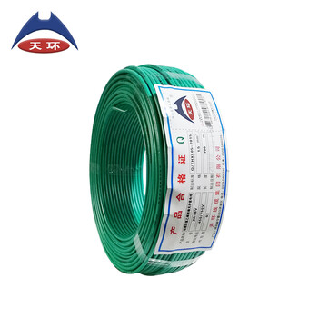 天环 ZR-BV-450/750V-1*1.5 阻燃铜芯单股硬电线 100米 绿色
