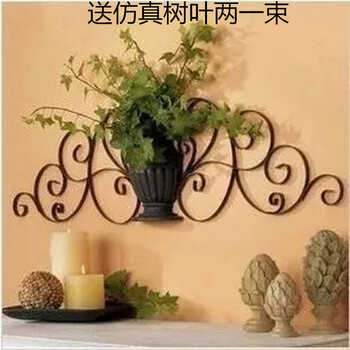 昶丰铁艺创意风格百搭墙面装饰壁挂品立体插花花瓶壁挂花架墙贴墙饰背景墙挂饰壁画壁饰花架花插 青铜色