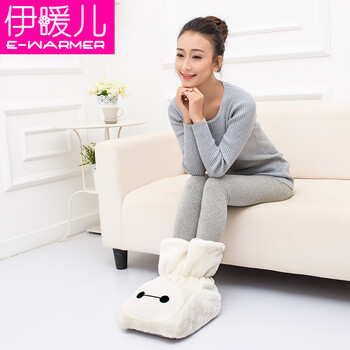 
                                        大白雪狐绒调温定时暖手鼠标垫+高帮调温定时暖脚宝 高帮大白配大白鼠标垫                