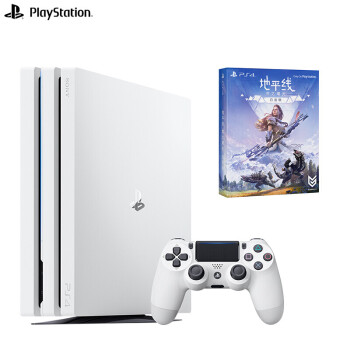 索尼（SONY） 【PS4 Pro国行主机】PlayStation4Pro电脑娱乐游戏机 pro单手柄《地平线白金版》白色 套装