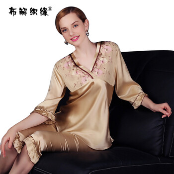 <em>布解织缘</em>丝睡裙套装<em>睡衣</em> <em>真丝</em>家居服桑蚕丝sq