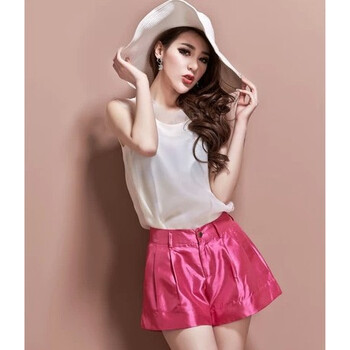 无袖雪纺衫<em>欧根纱上衣短裤</em> 两件<em>套装</em> 8089# 绿