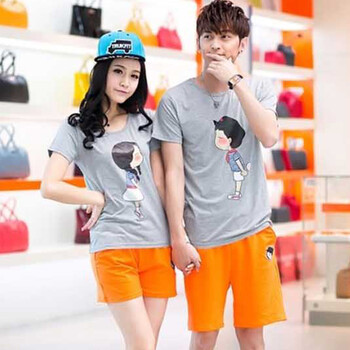 卡素依2014<em>情侣</em>套装<em>韩国</em>版沙滩<em>短裤</em>子男女短