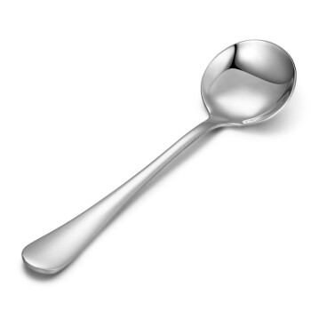 阳光飞歌 不锈钢餐具 西餐冰淇淋主餐勺子咖啡勺圆形饭勺中号 0775