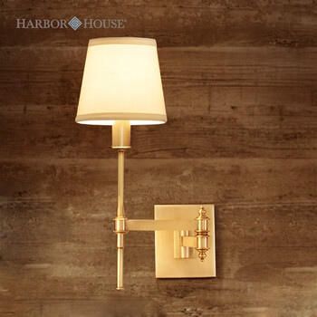 Harbor House Keaton 铜制可调节壁灯 卧室灯 美式灯具 105424
