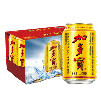 加多宝 凉茶植物饮料 茶饮料 310ml*6罐连包,降价幅度41.8%