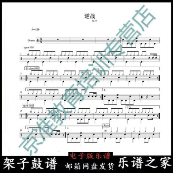 逆战爵士鼓谱分享_逆战爵士鼓谱图片下载