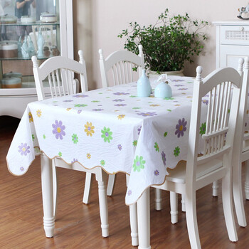 Homix 150*120cmPEVA加绒桌布 清新花朵