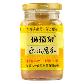 淮南特产馆原味豆腐乳玛瑙泉下饭腐乳八公山特产1瓶装