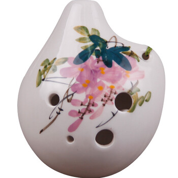 风雅陶笛 手绘弯弯6孔中音C调 六孔AC陶笛 紫