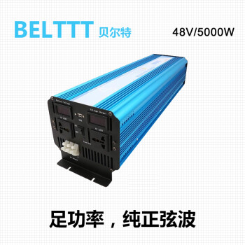 BELTTT 纯正弦波逆变器48V转220V5000W电源转换器(足功率)