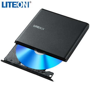 建兴（LITEON）8倍速 外置光驱 DVD刻录机 移动光驱 外接光驱 黑色(兼容WindowsXP/7/8/10苹果MAC系统/ES1) 