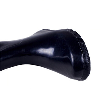 双安 BX005 耐酸碱胶靴高筒雨鞋矿工靴耐磨防滑长筒橡胶雨靴 黑色 1双 43码