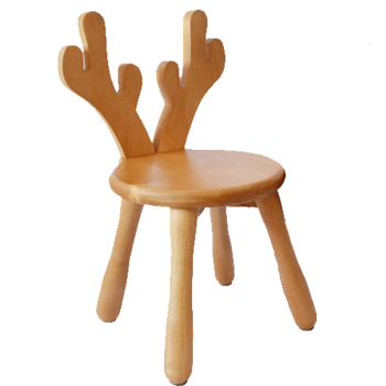 东材实木小凳子创意客厅凳卡通小板凳家用靠背椅布艺小矮凳子 原木色