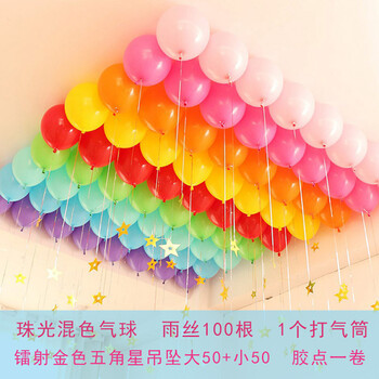 
                                                            居梦坞 气球场地布置婚庆气球婚礼求婚求爱惊喜生日装饰用品幼儿园装扮三八节38女王女生女神 珠光混色10寸100只                