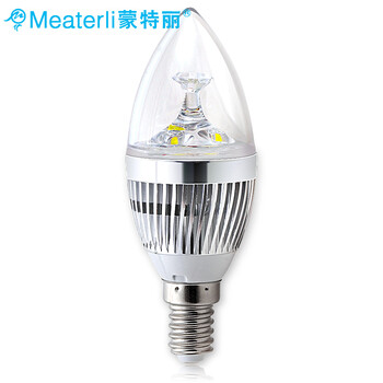 蒙特丽省电王 4支装LED尖灯泡3w E14小口 白光