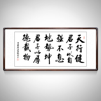 字画书法作品现代中式装饰画企业文化励志牌匾沙发背景墙挂画 天行健