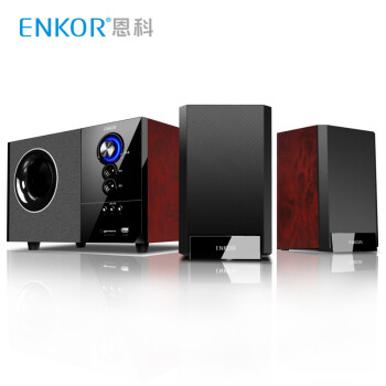 恩科（ENKOR）S2880B 木质2.1蓝牙音响音箱低音炮电脑多媒体带插SD卡U盘功能 红色