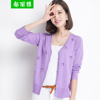 都丽雅 2014<em>秋装</em>新款韩版针织衫<em>女士</em>短款<em>小开</em>