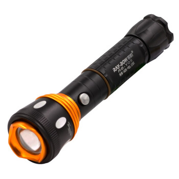 锐豹（RAY-BOW） RB-Y05 铝合金强光充电手电筒 进口CREE灯泡 USB充电接口 黑色