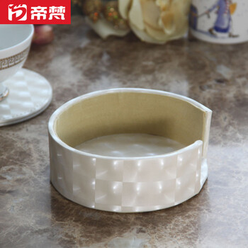帝梵皮质杯垫碗垫隔热垫加厚防滑11cm 6片/套