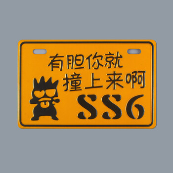 摩托车车牌电动车个性车牌跑车车牌照助力车摩托车配件改装车牌 有胆