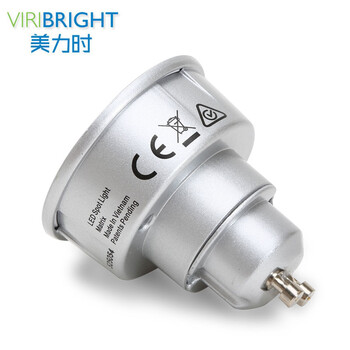 美力时照明LED灯节能灯射灯4W可调光照明银色GU10插口玄关灯 SD-D-4.2W-冷光