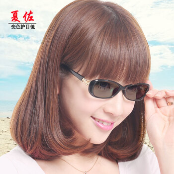 成品夏佐变色防辐射眼睛框潮眼镜架女超平抗辐