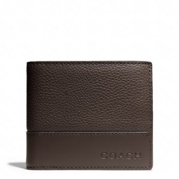 蔻驰（COACH） 男士紧凑型短款钱包卡包 F74634真皮/褐色