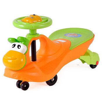 利贝乐(EBALE)儿童扭扭车 静音轮带音乐溜溜车Y08 橙色(标准轮)【图片 价格 品牌 报价】-京东